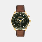 Male Black Chronograph Leather Watch 3650122