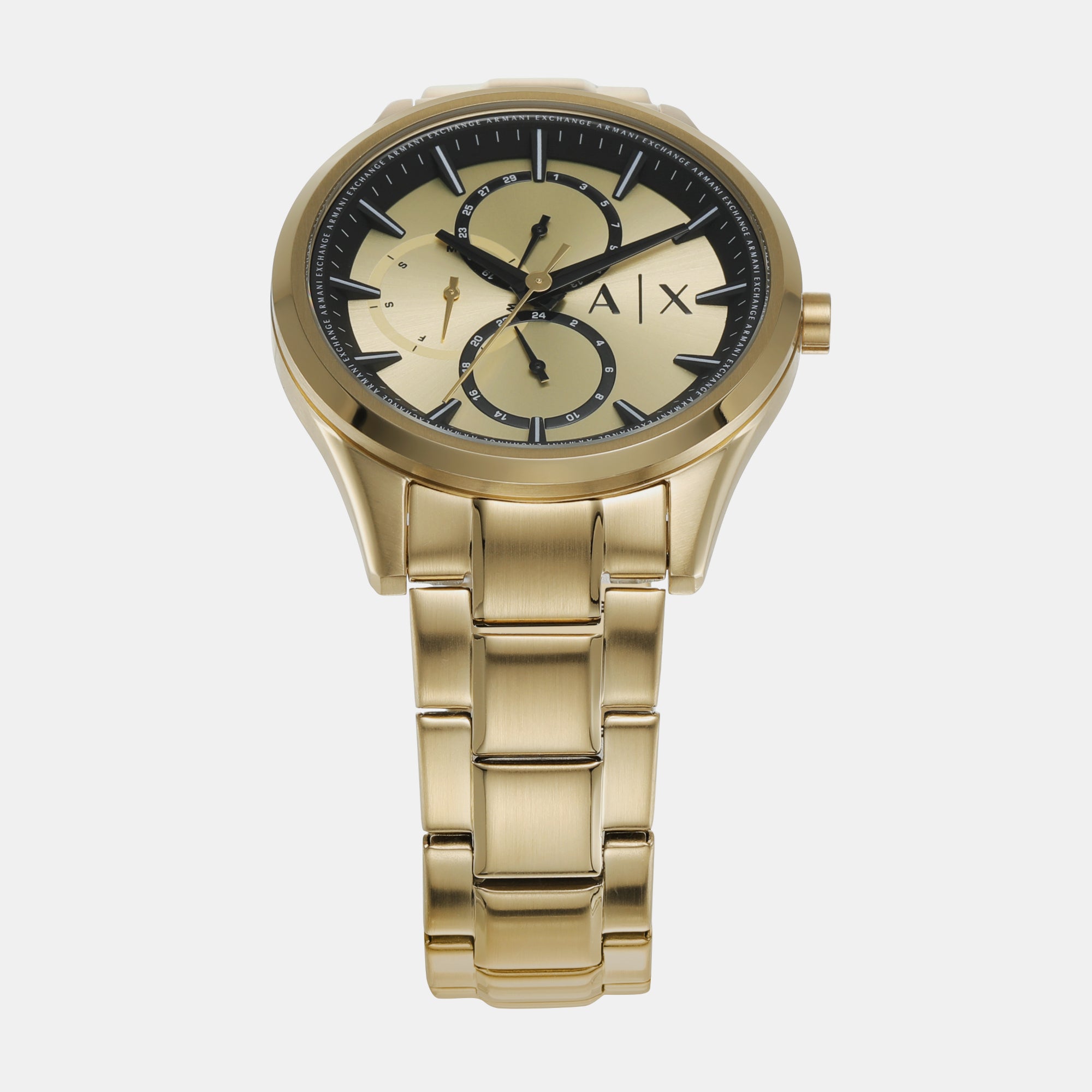 Male Gold Chronograph Stainless Steel Watch AX1866 – Just In Time