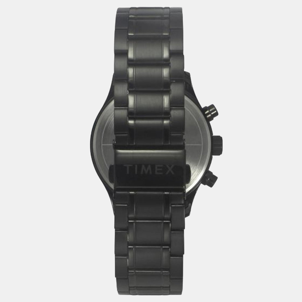 Men Quartz Black Dial Chronograph Stainless Steel Watch TWEG19809