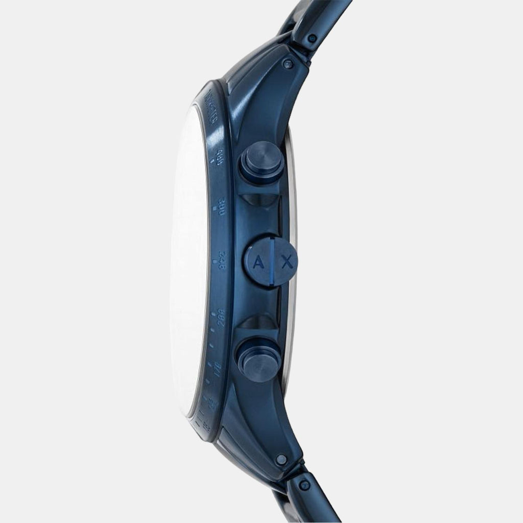 Armani Exchange Men Round Blue watch