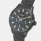 Fashion Men Quartz Black Dial Chronograph Stainless Steel Watch TWEG19911