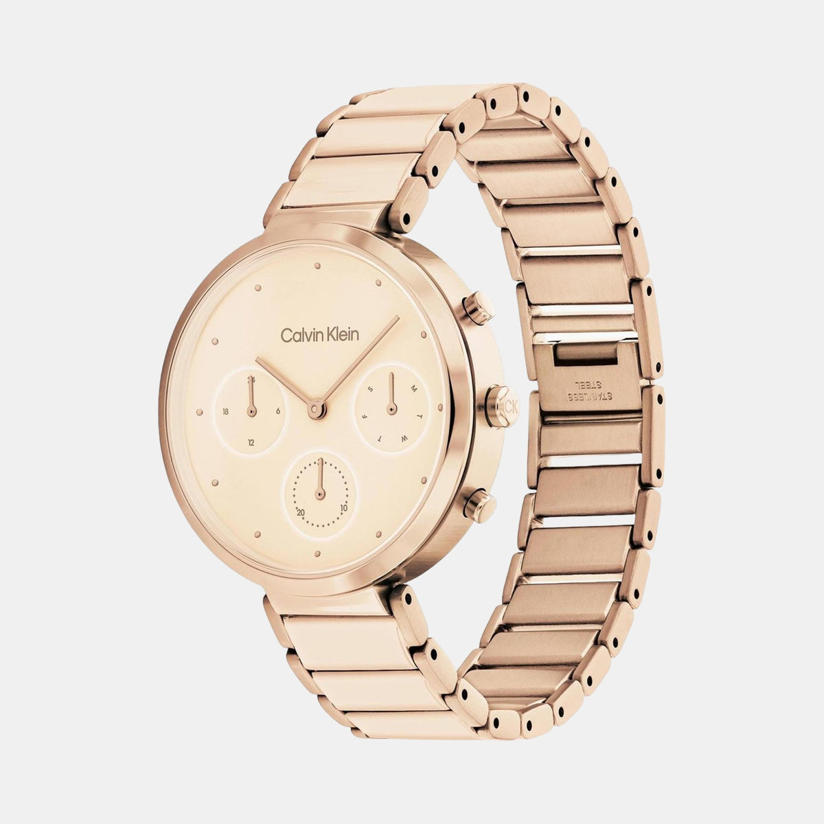 Minimalistic T-Bar Women Quartz Pink Dial Analog Stainless Steel Watch 25200319