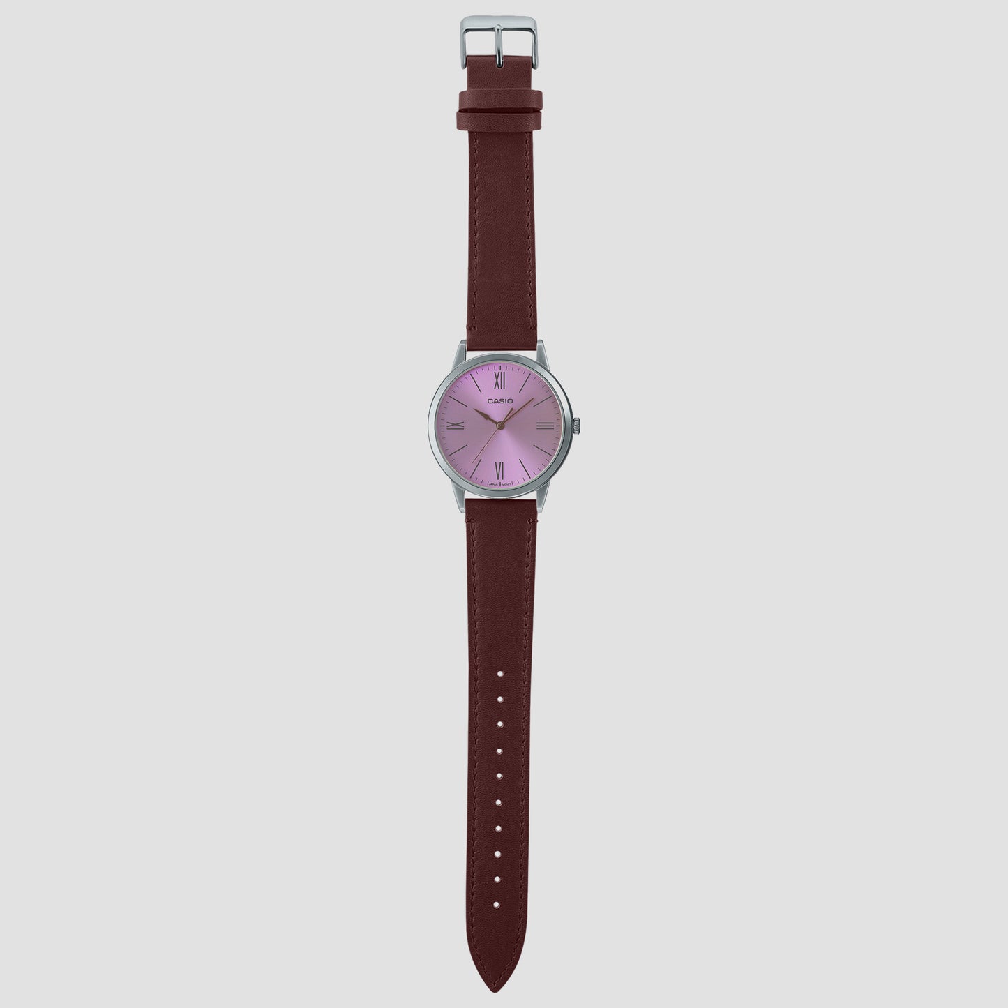 Enticer Pink Men's Analog Leather Watch A2012 - MTP-E600L-5BDF