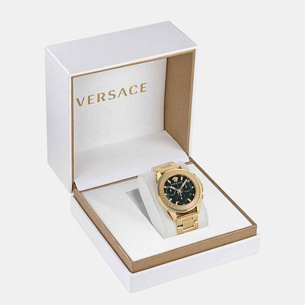 Greca Action Men Quartz Black Dial Analog Stainless Steel Watch VE3J00622