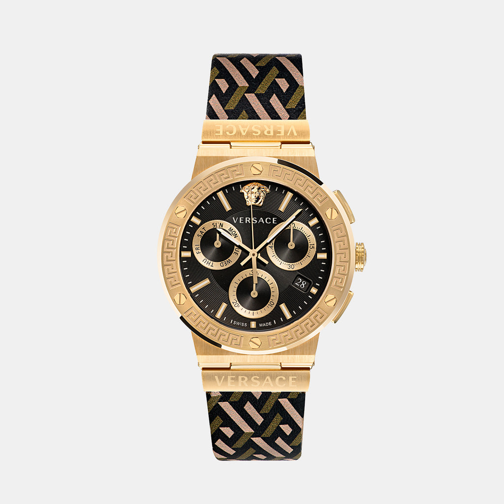 Versace Round Black Chronograph watch