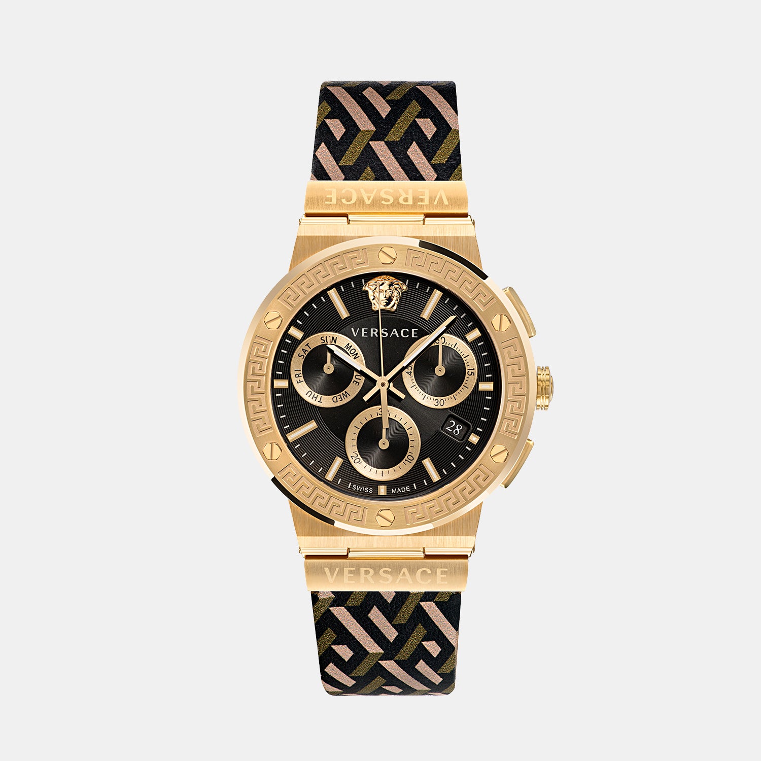 Versace Round Black Chronograph watch