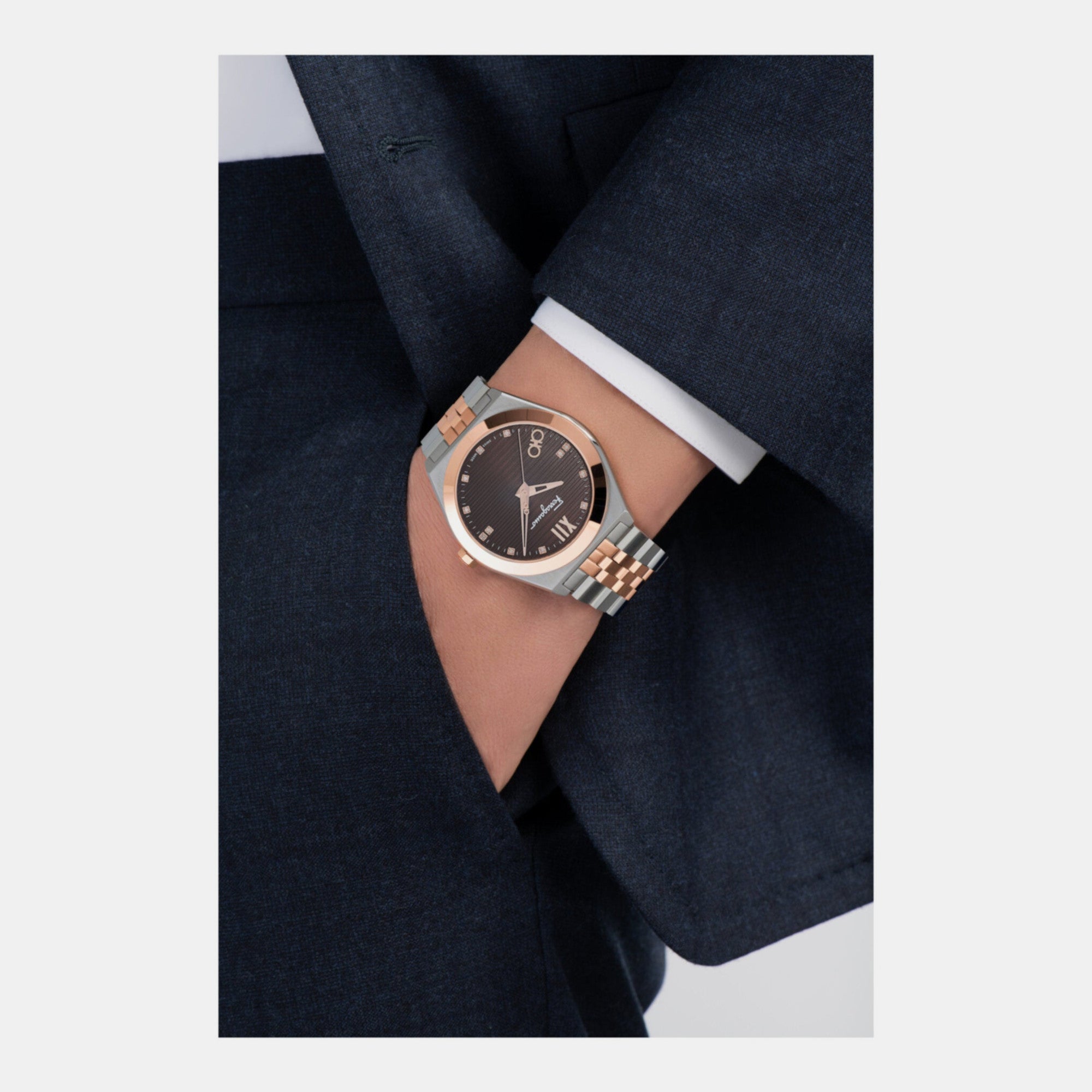 Ferragamo Stainless Steel Brown watch