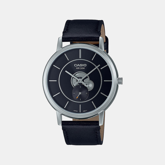 Male Black Analog Leather Watch A2130