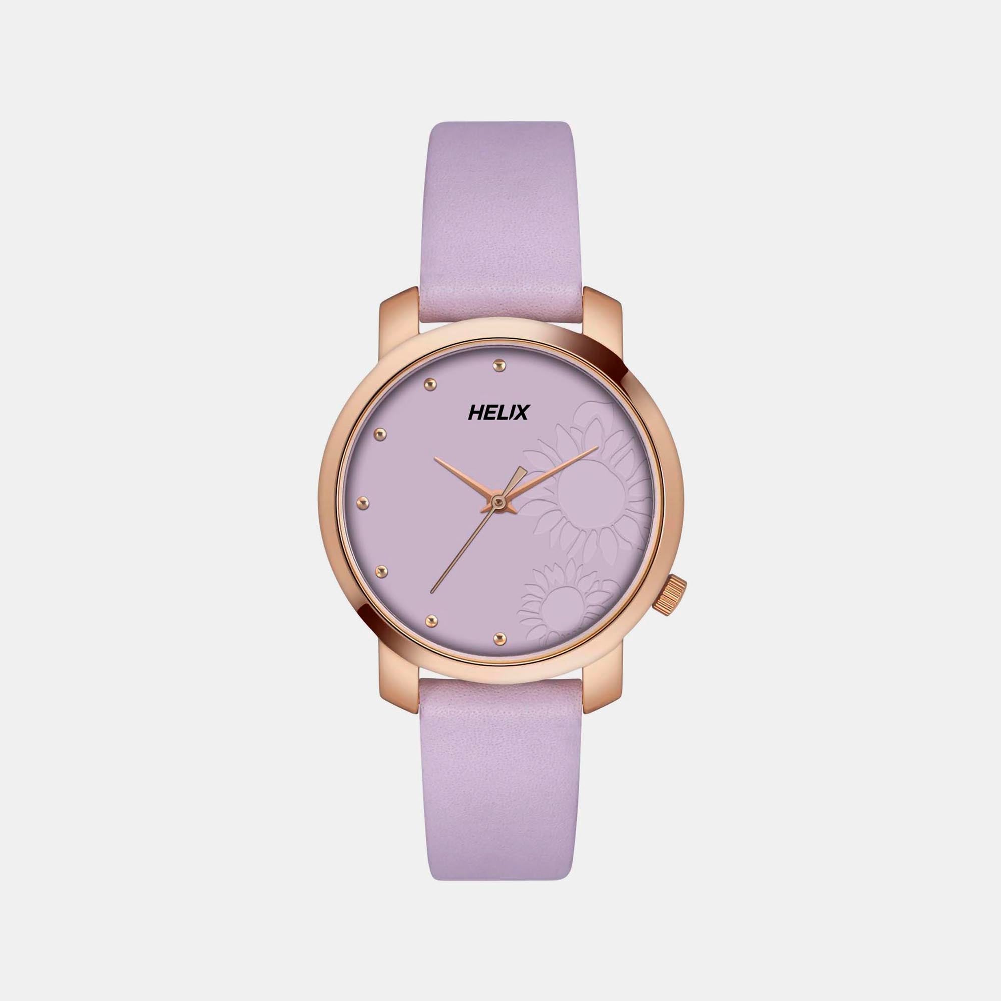 Helix Round Lavender Analog watch