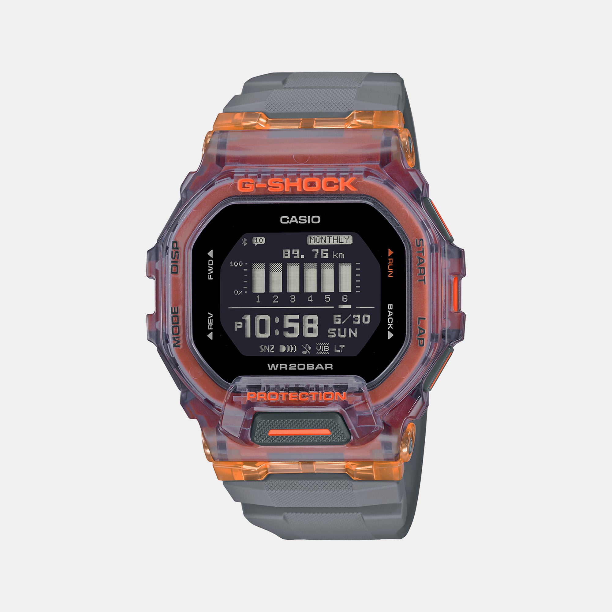 Casio Rectangular Orange Digital watch