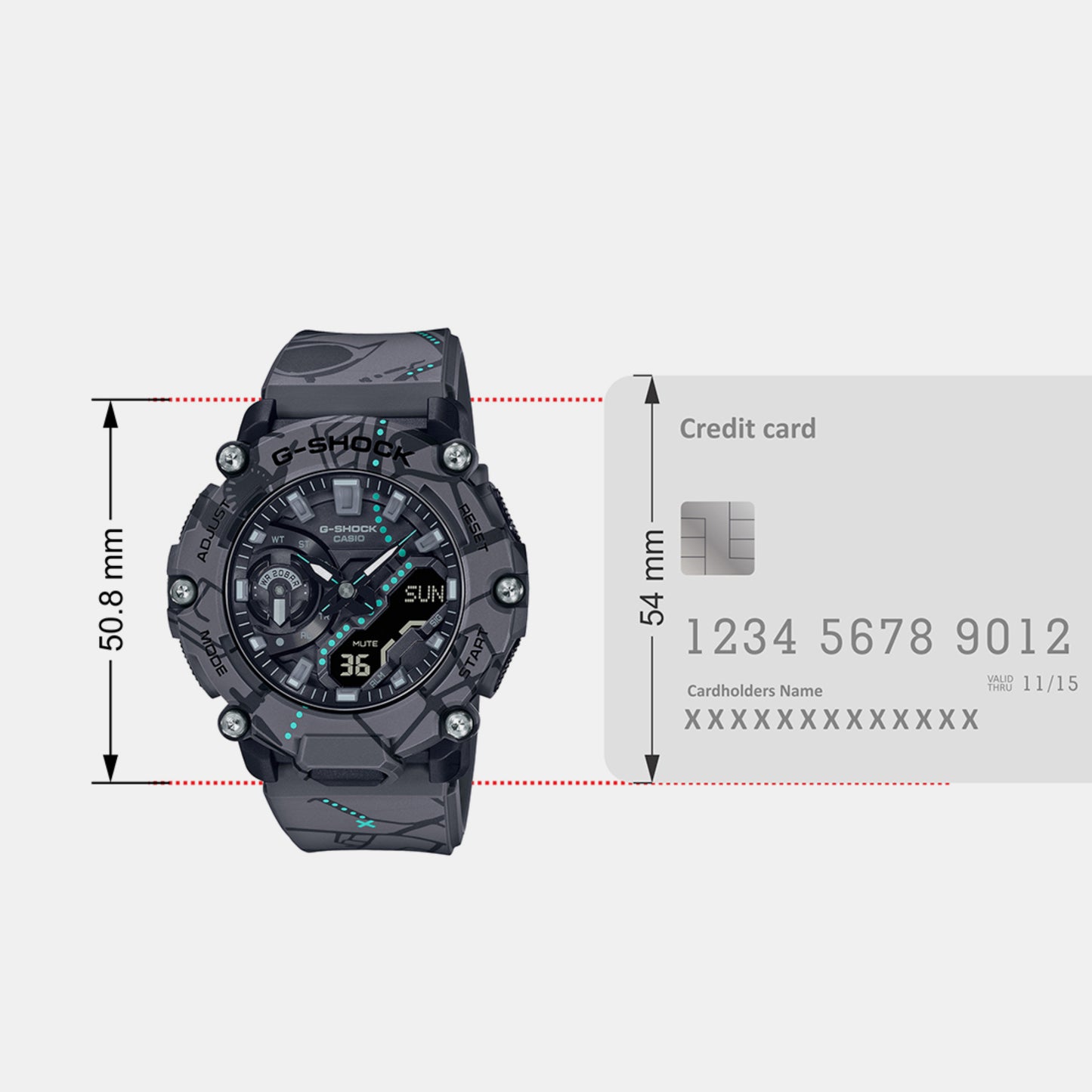 Men's Grey Analog-Digital Resin Watch G1368 - GA-2200SBY-8ADR