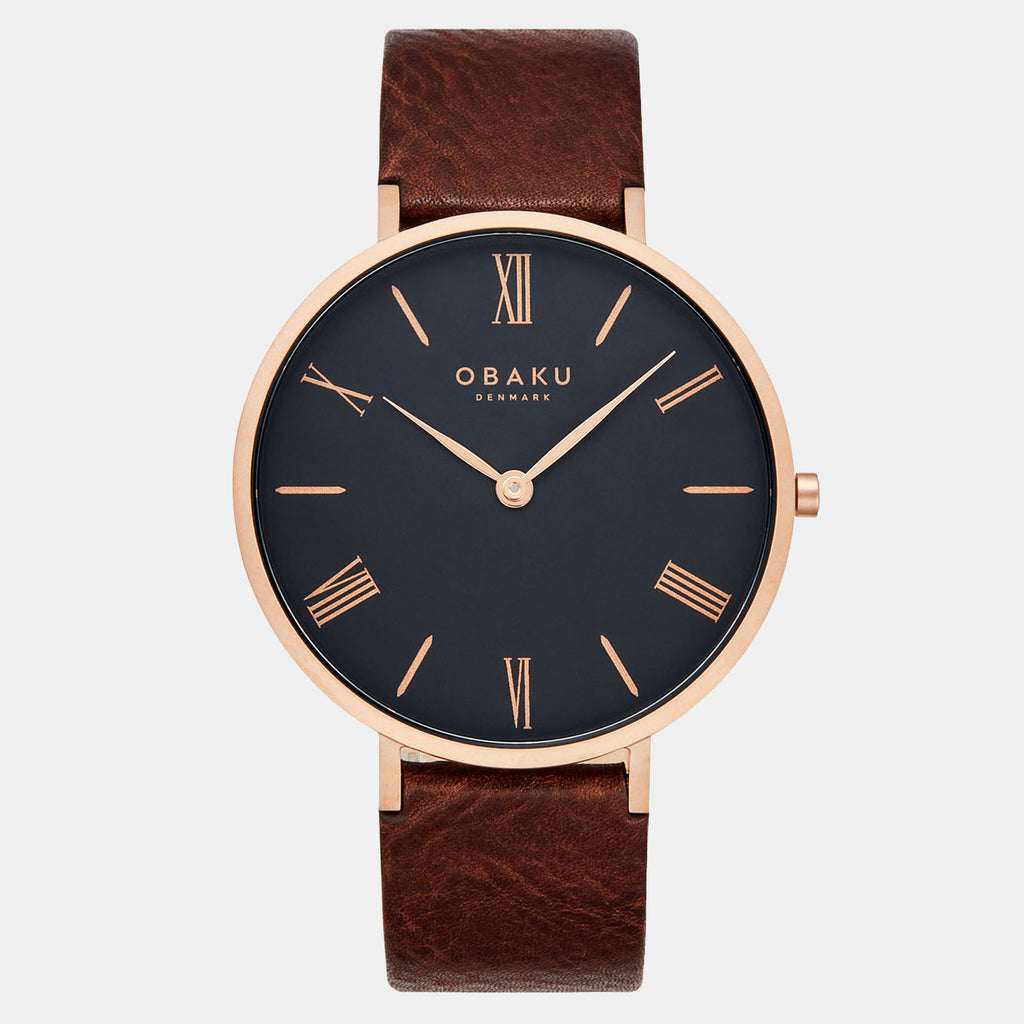 Obaku Round Black Analog watch