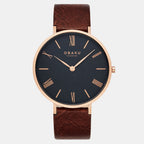 Obaku Round Black Analog watch