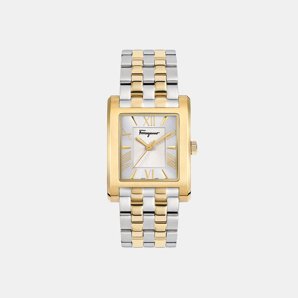 Ferragamo Rectangular Silver Analog watch