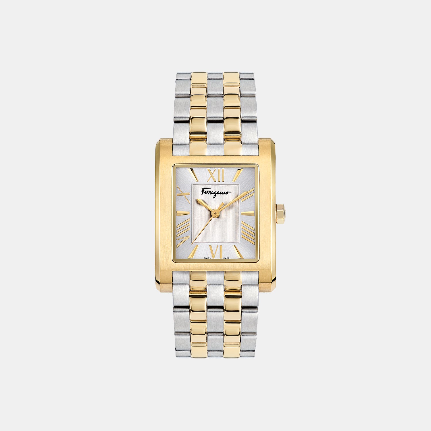 Ferragamo Rectangular Silver Analog watch