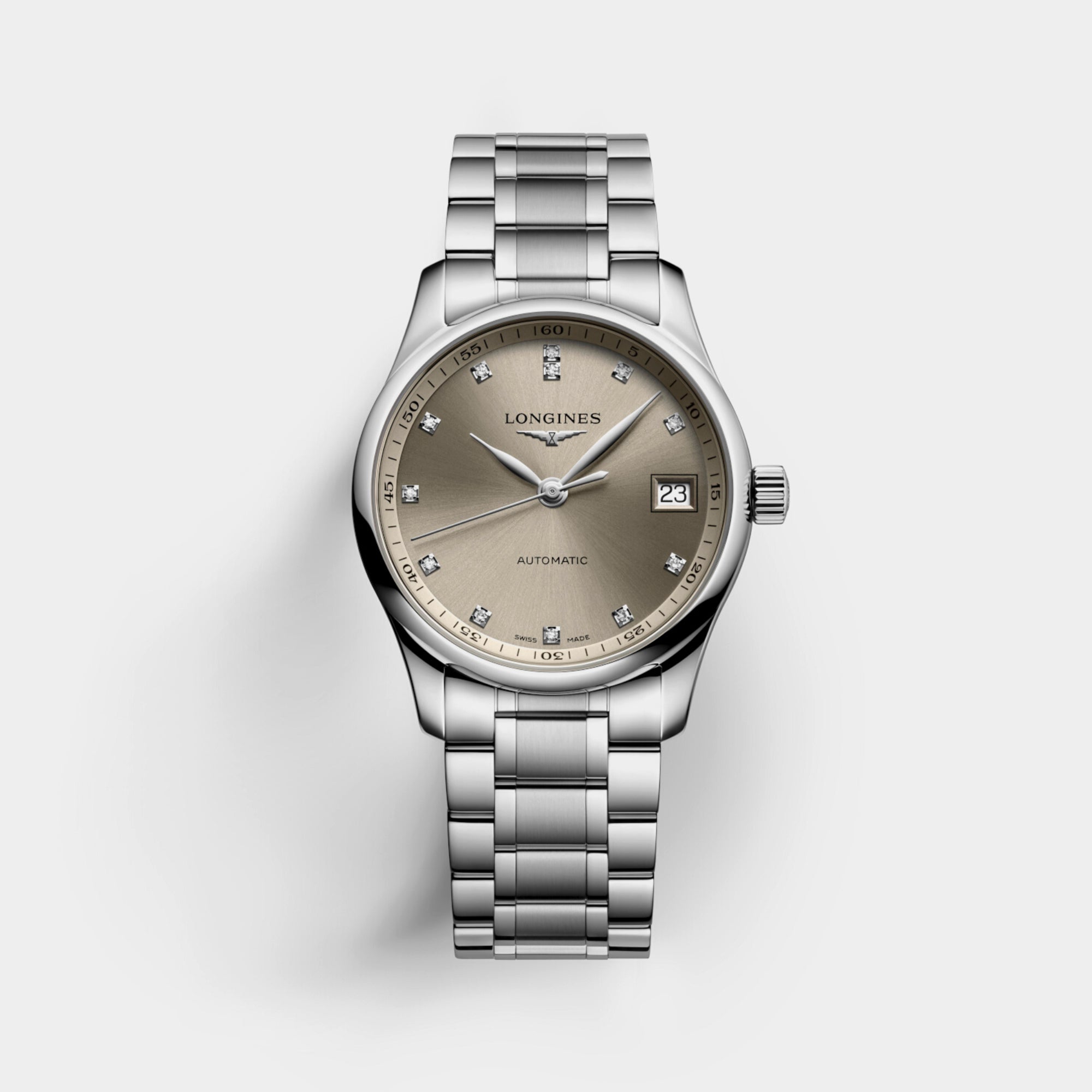 Women Automatic Beige Dial Analog Stainless Steel Watch L23574076