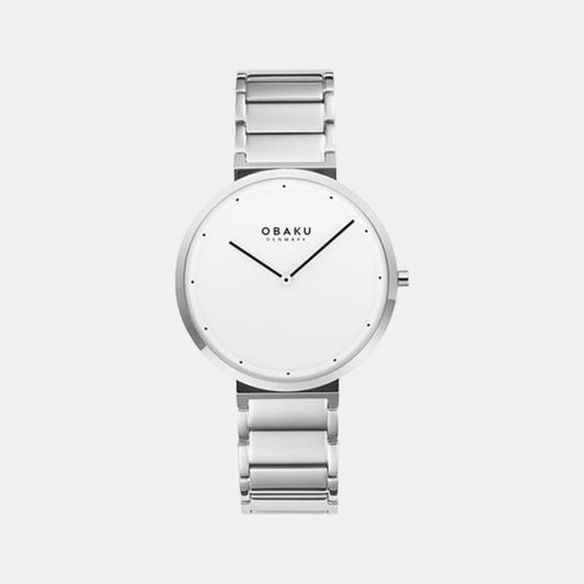 Male White Analog Stainless Steel Watch V258GXCISC