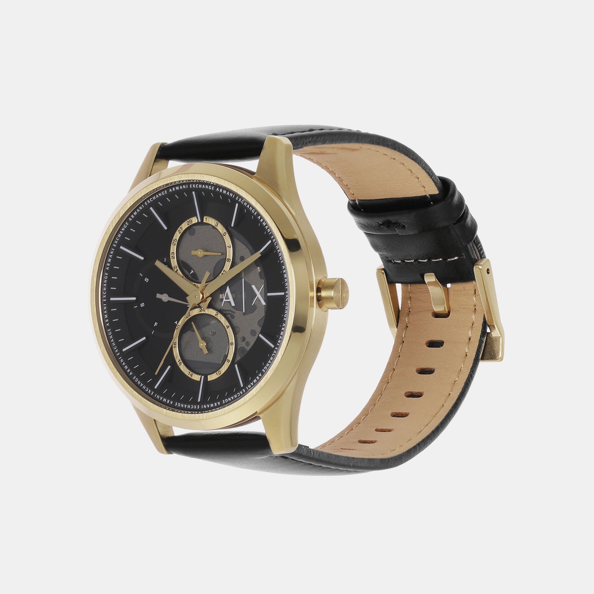 Armani Exchange Men Round Black watch