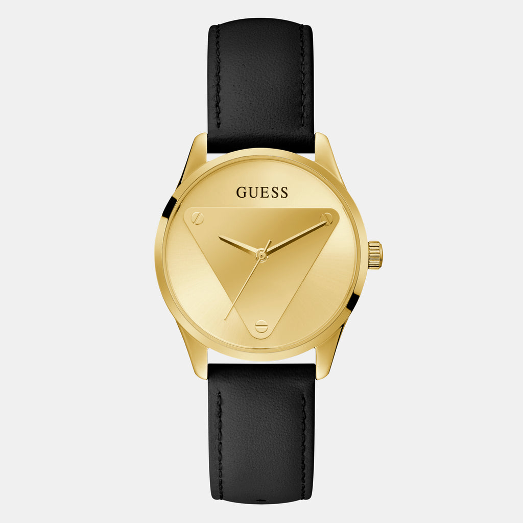 Guess Round Champagne Analog watch