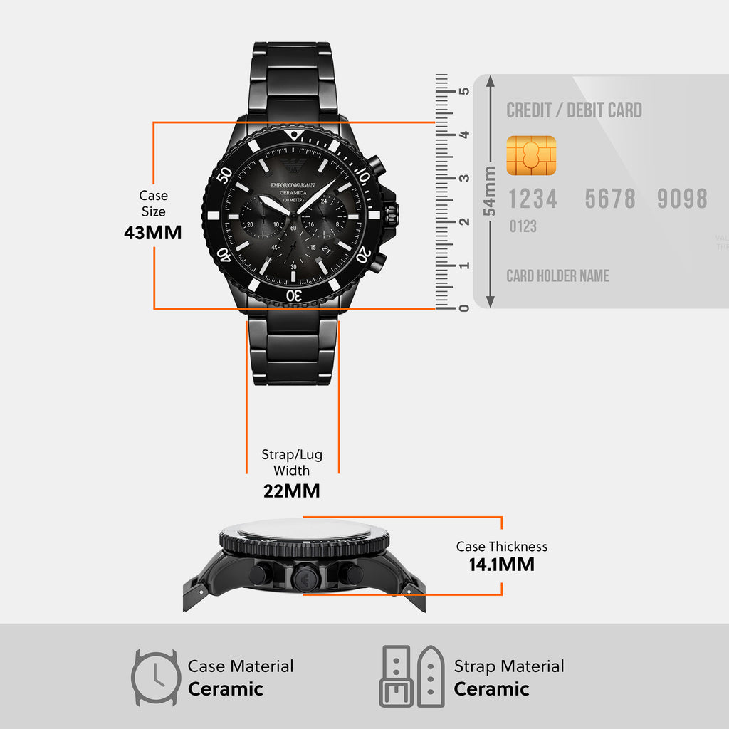 Emporio Armani 30 mm Black Quartz watch