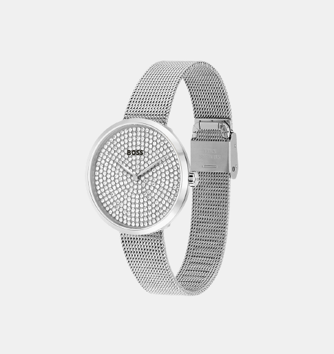 Boss Women Round Silver watch