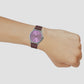 Casio Leather Purple watch