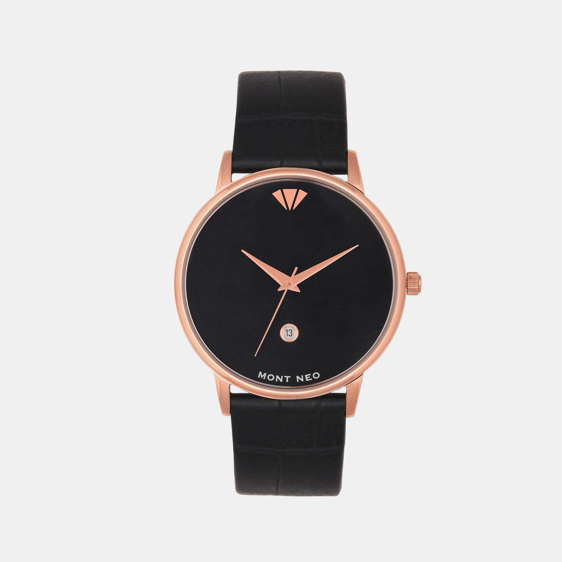 Men Quartz Black Dial Analog Leather Watch G1034E-L3304