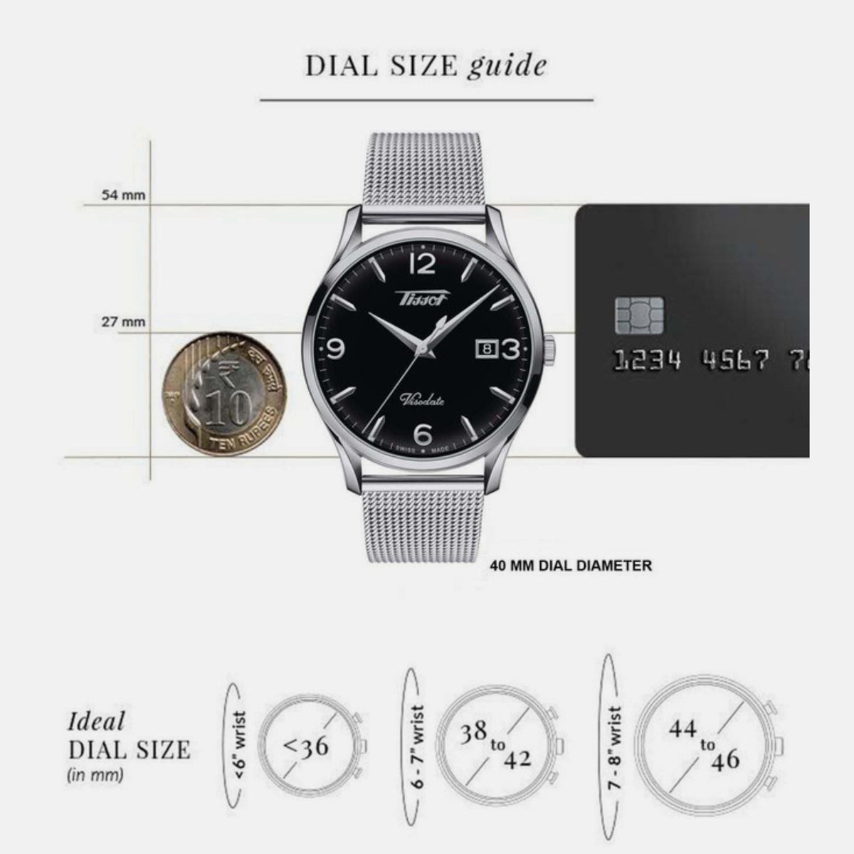 Tissot Women Round Black watch