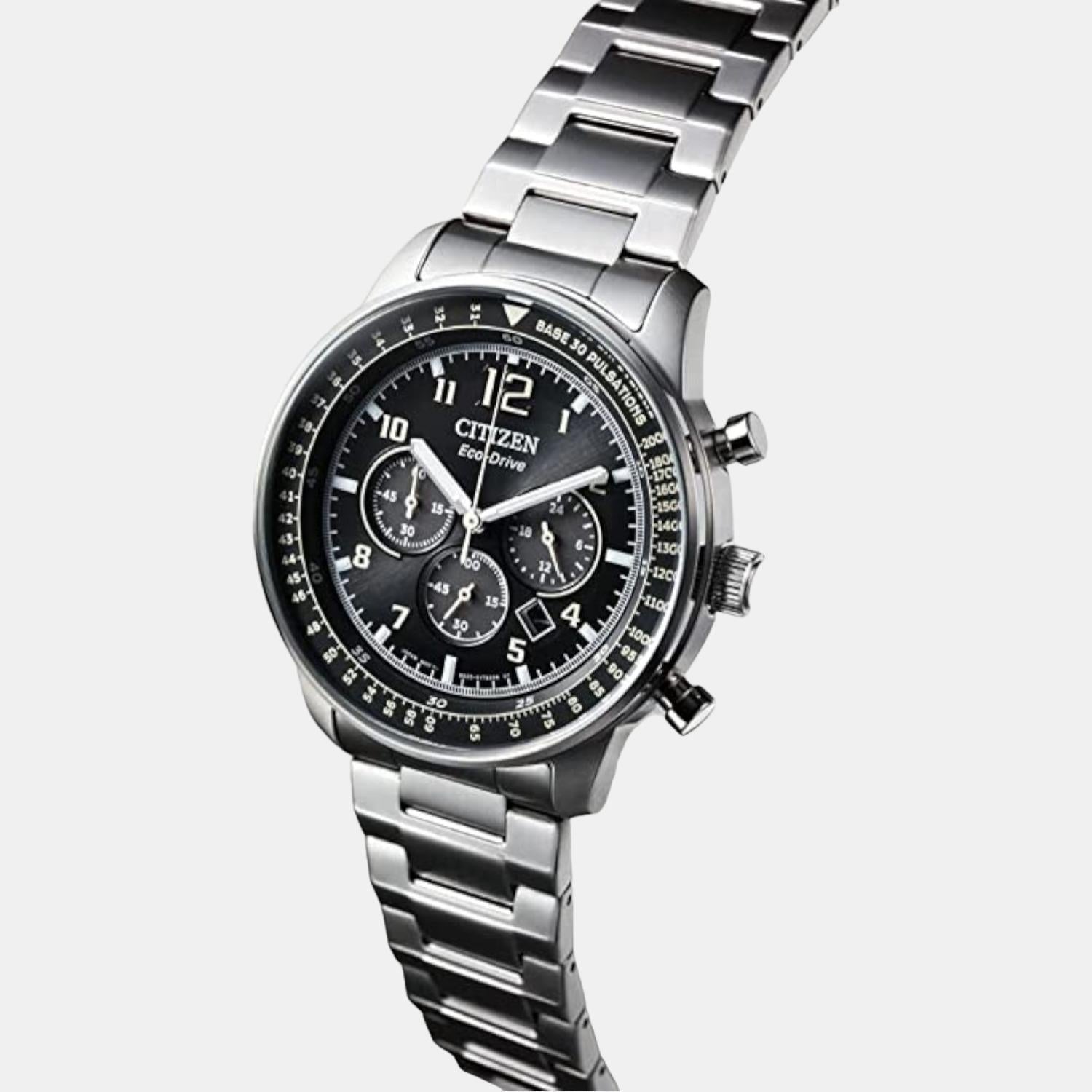 Citizen eco drive 2025 black stainless steel