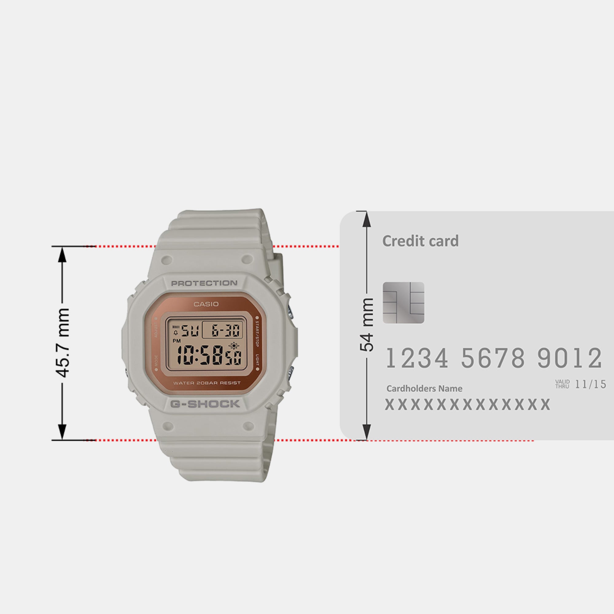 Casio Square Quartz Digital Women watch