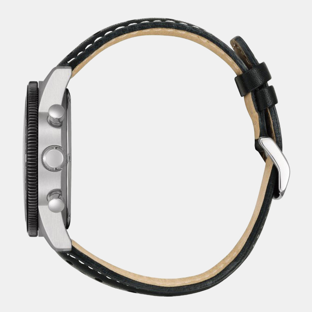 Eco-Drive Men Eco-Drive Cream Dial Chronograph Leather Watch CA4559-13A