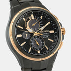 Seiko Men Round Black watch