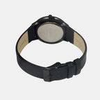 Fashion Men Quartz Black Dial Analog Leather Watch TWEG22102