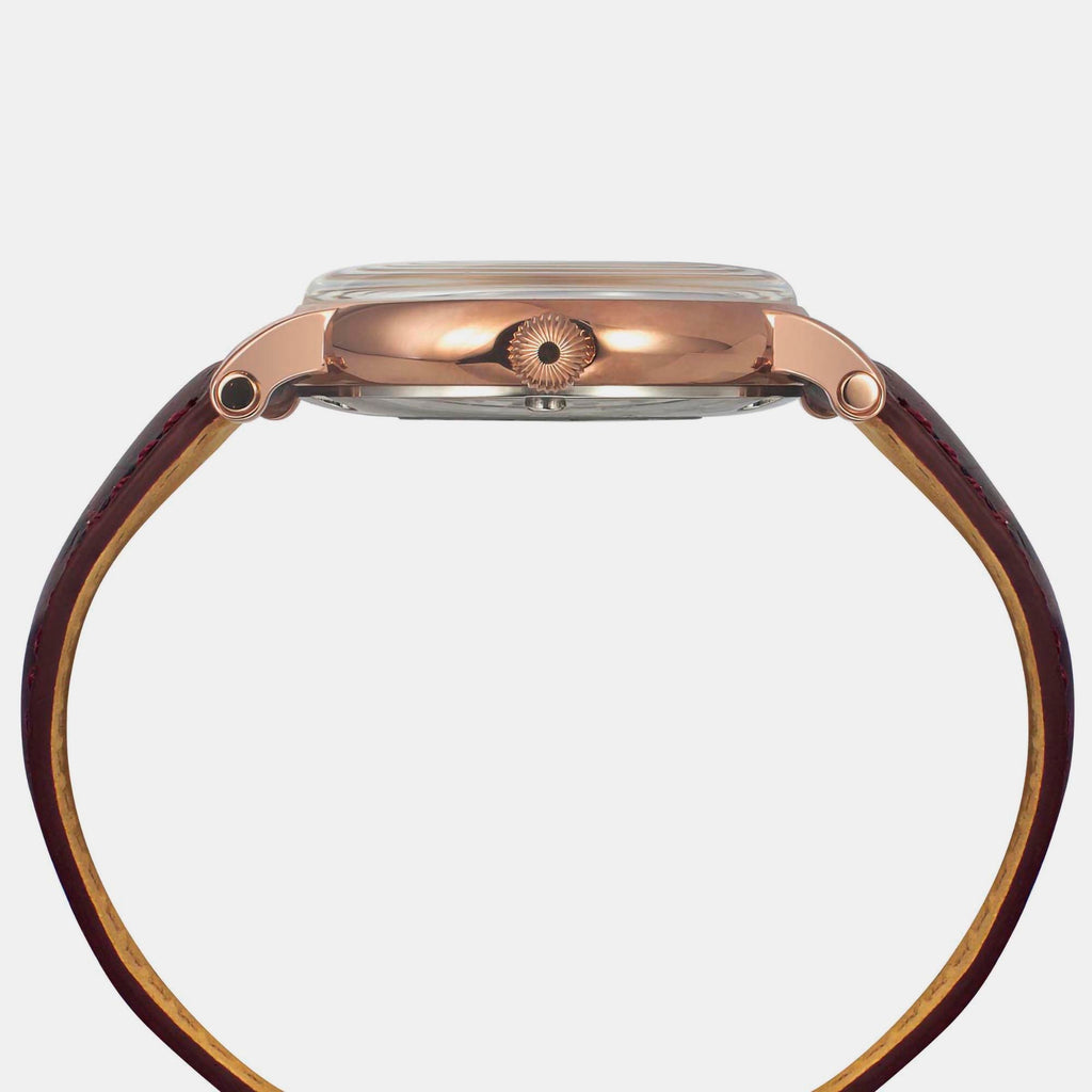 Timex Leather Silver watch