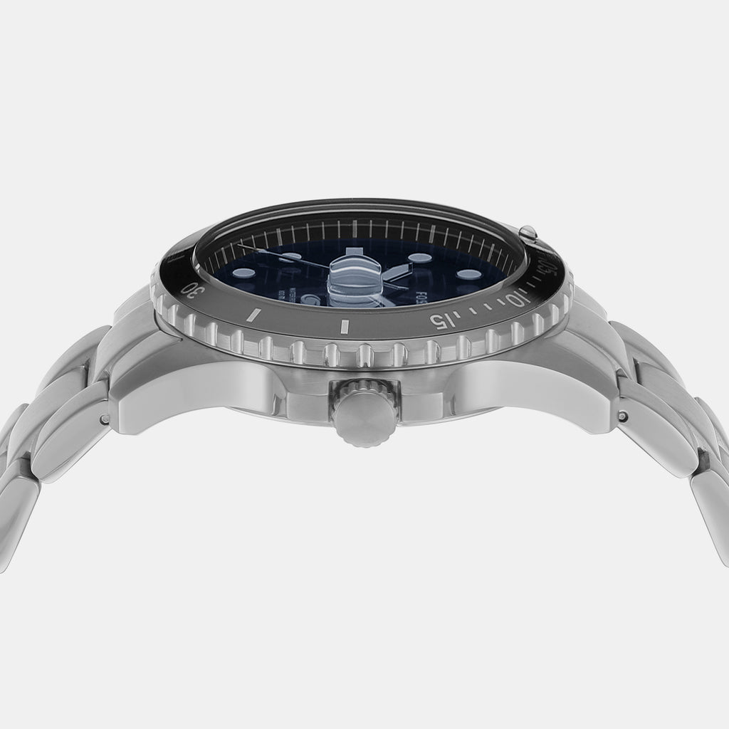 Fossil Blue Dive Men Quartz Two Tone Dial Analog Stainless Steel Watch FS6038