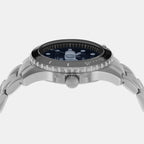 Fossil Blue Dive Men Quartz Two Tone Dial Analog Stainless Steel Watch FS6038