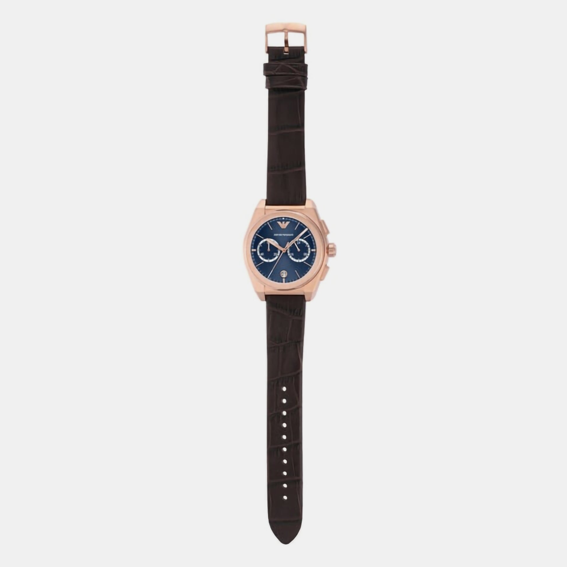 Blue Just Leather Watch Chronograph Male – Time In AR11563