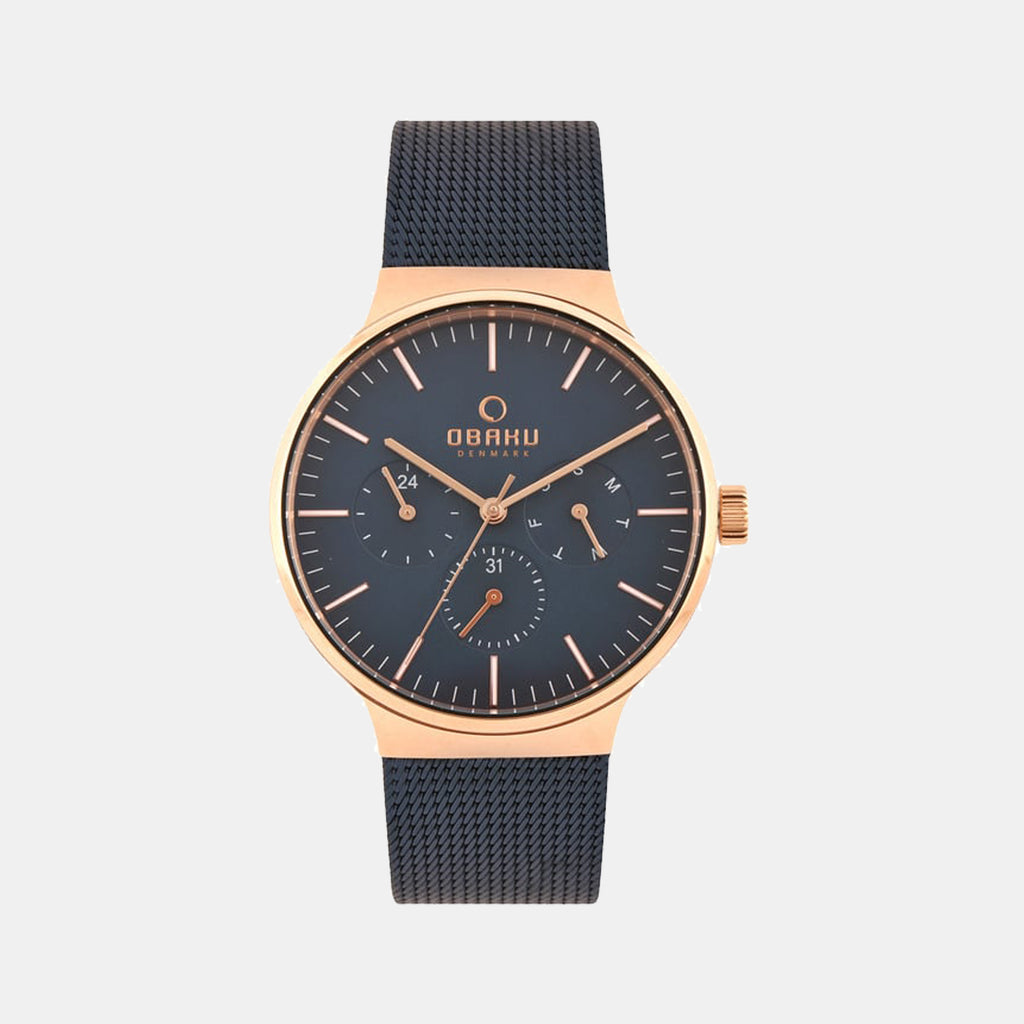 Obaku Round Blue Analog watch
