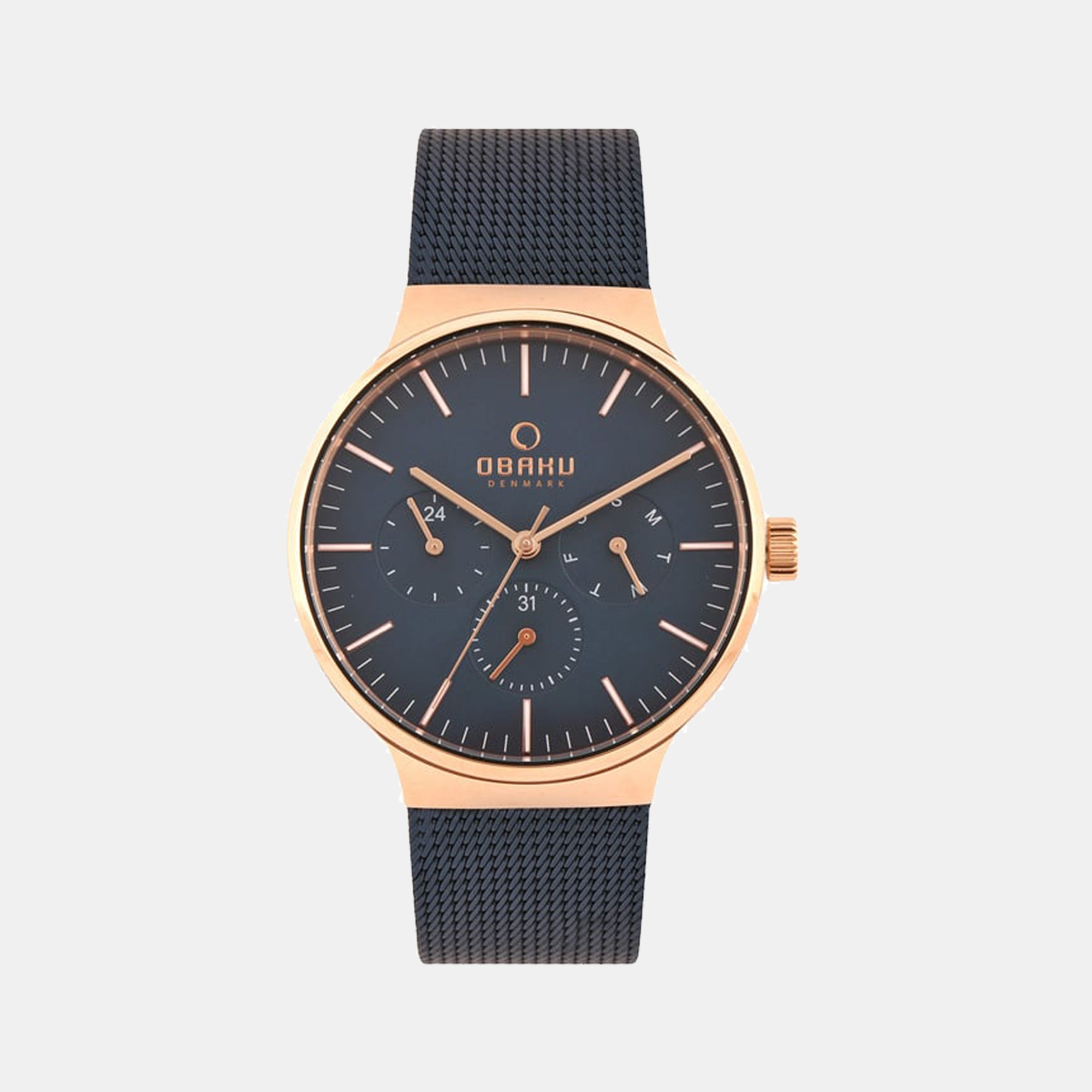 Obaku Round Blue Analog watch