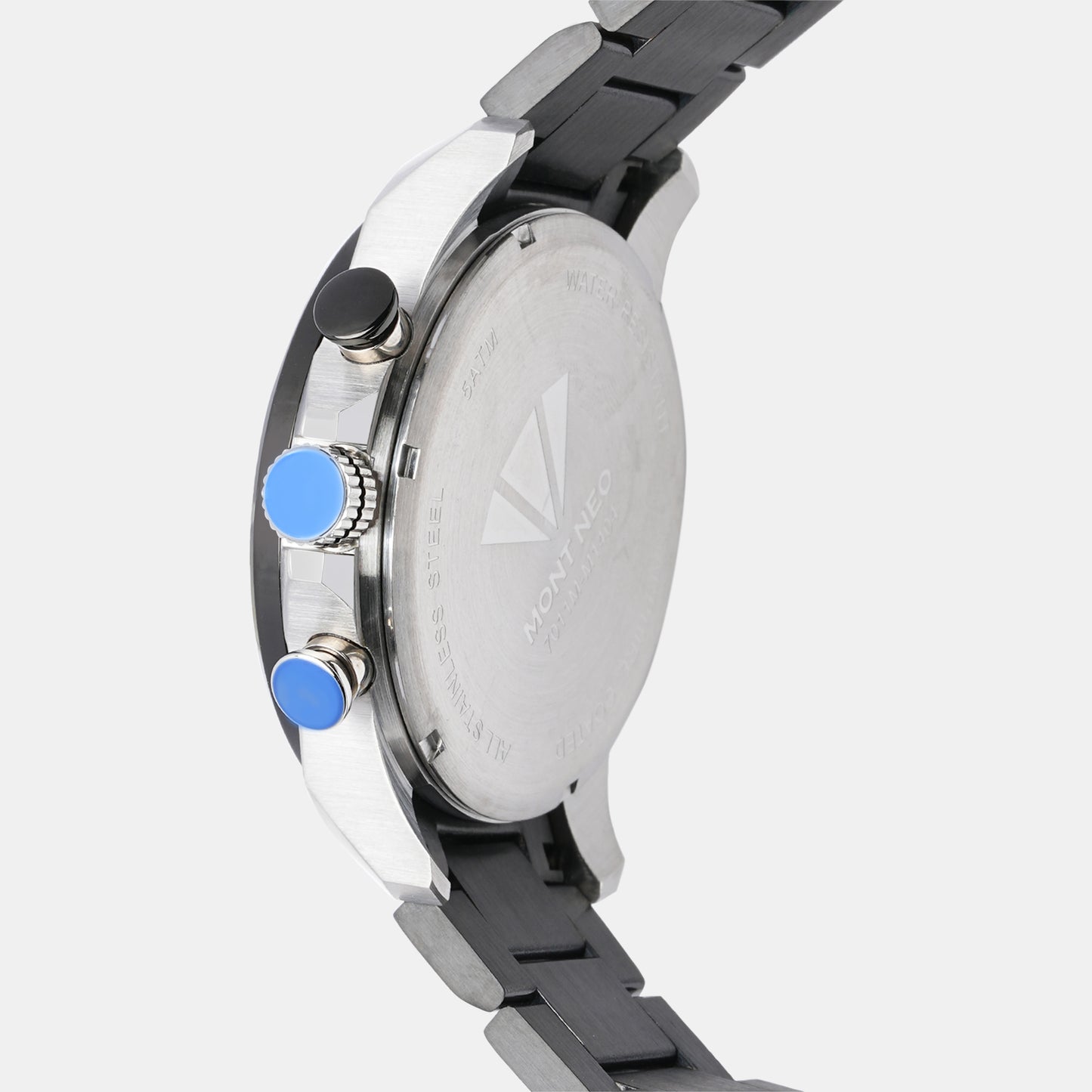 Stylish Black Analog Male Stainless Steel Watch 7011M-M1404
