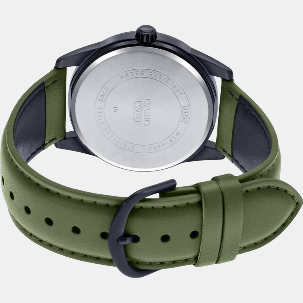 Enticer Men Quartz Green Dial Analog Leather Watch A1945