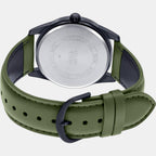 Enticer Men Quartz Green Dial Analog Leather Watch A1945