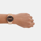 Armani Exchange Men Round Brown watch