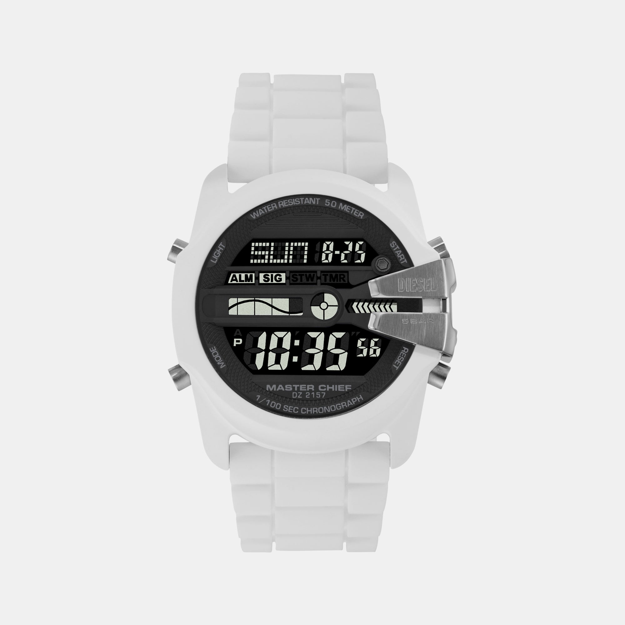 Diesel Round White Digital watch