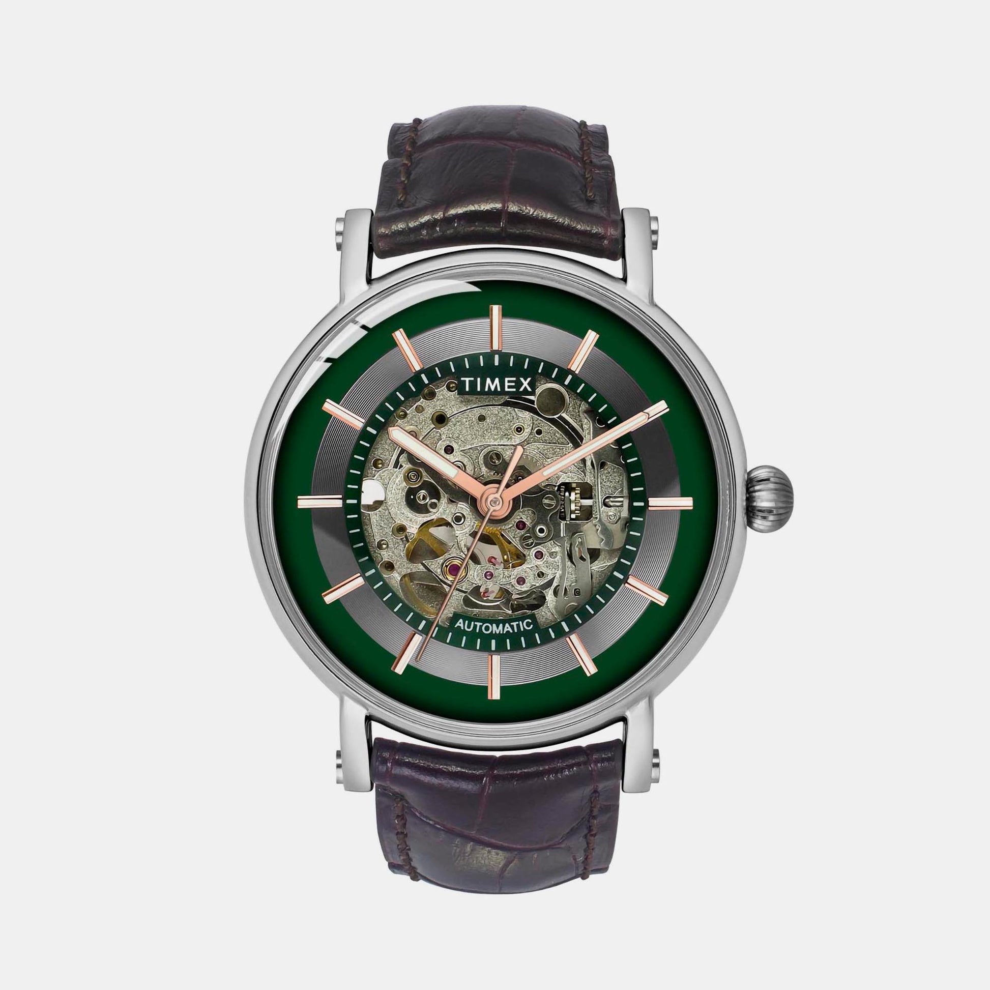 E Class Male Green Analog Leather Watch TWEG16718