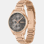 Grand Course Women Quartz Grey Dial Analog Stainless Steel Watch 1502603