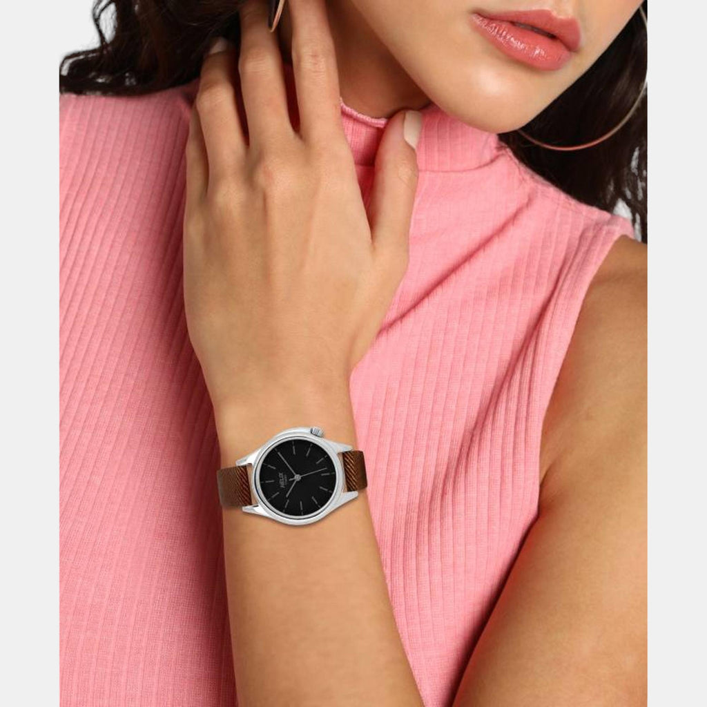 Women Quartz Grey Dial Analog Leather Watch TW037HL06