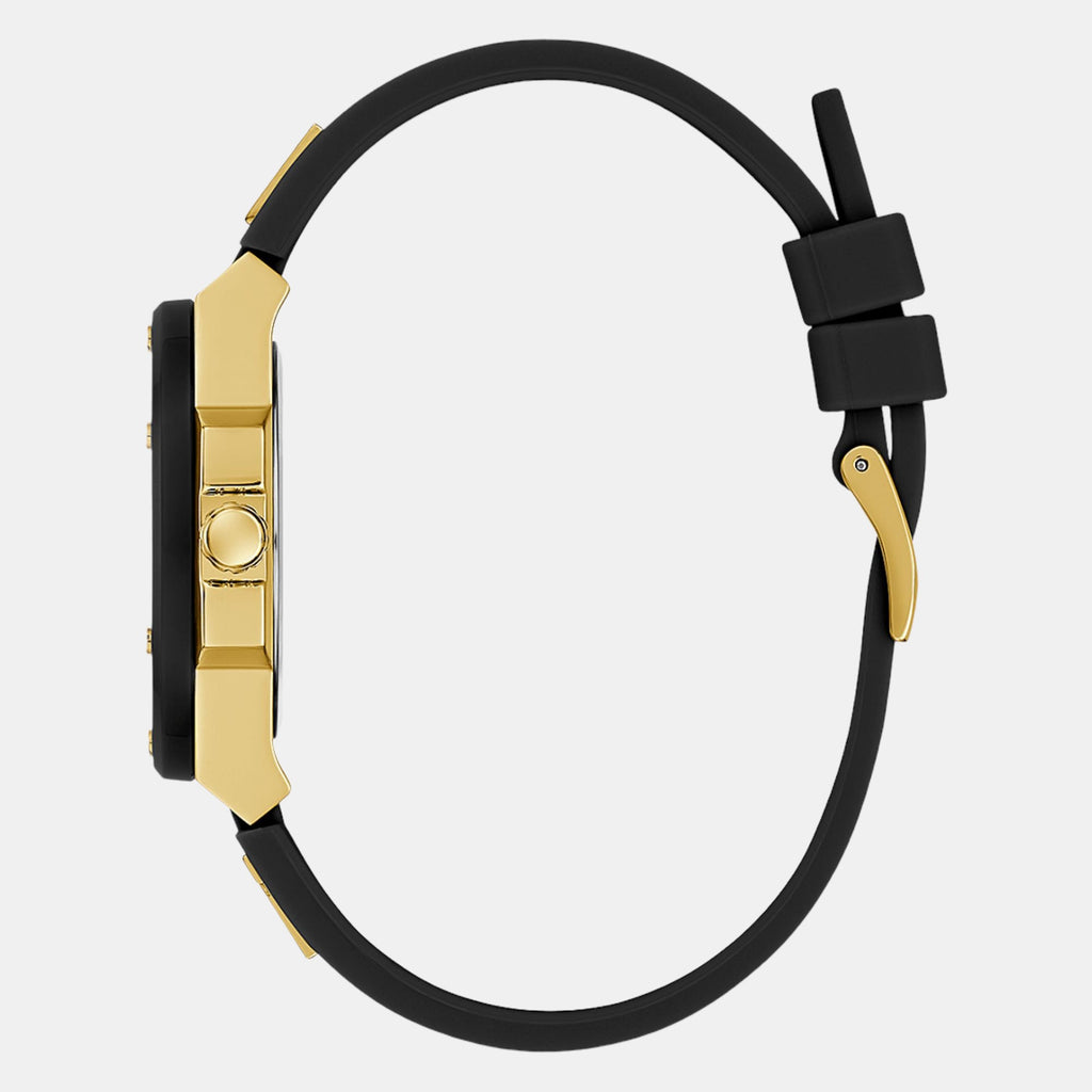 G Hype Women Quartz Gold Dial Analog Silicone Watch GW0555L2