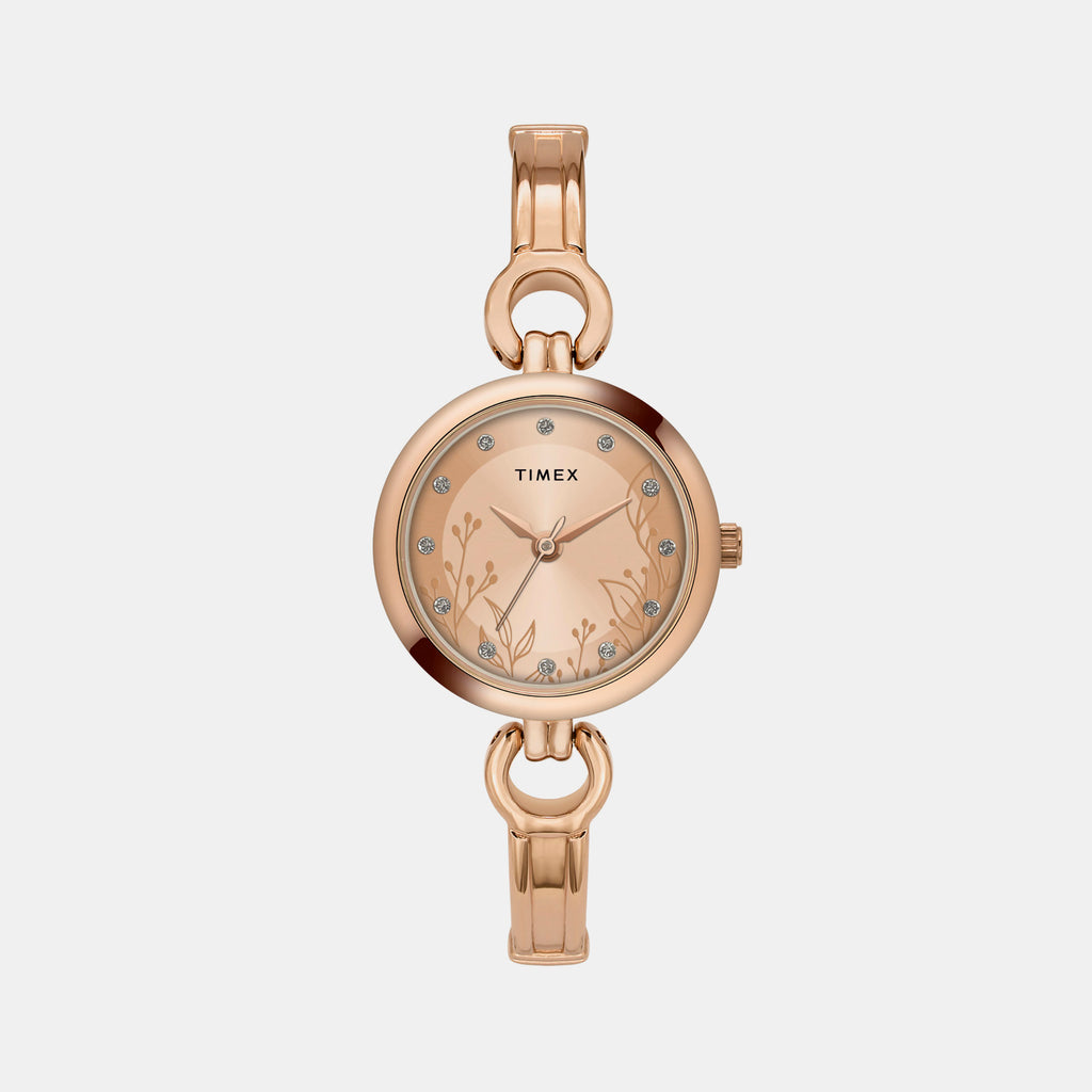 Timex Round Rose Gold Analog watch