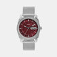 Male Machine Three-Hand Day-Date Stainless Steel Mesh Watch FS6014